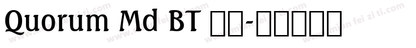 Quorum Md BT 常规字体转换